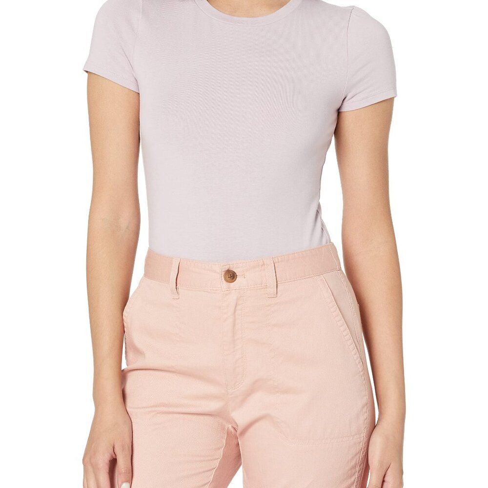 GAP Short Sleeve Bodysuit Light Plum V-SS Shirt Medium Womens